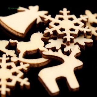 Set 50 miếng gỗ trang trí chủ đề Noel