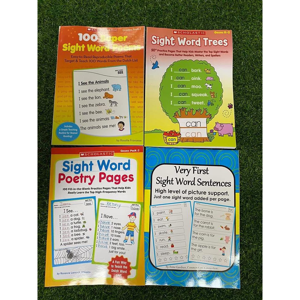 Combo 4 Q Sight Word Khổ A4 Có File Nghe