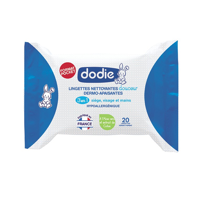 [MKB Gift] Khăn Ướt Bỏ Túi, nhỏ gọn dễ mang bên mình - 3 trong 1 Dodie (hộp 20 tờ)