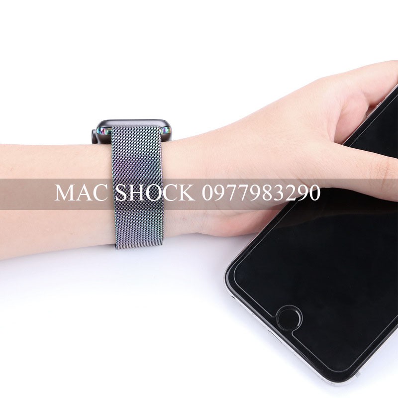 [ SALE SẬP SÀN] Dây đeo Thép Chống Gỉ cho Apple watch Size 38mm 40mm 42mm 44mm ( Milanese) - Mac Shock