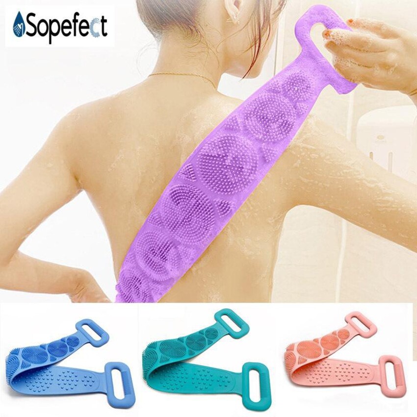 Dây Tắm Chà Lưng 2 mặt Bằng Silicone mẫu mới SIGO