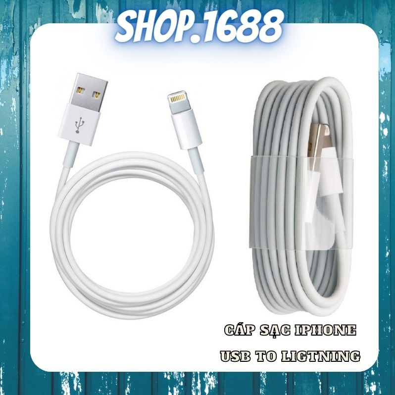 Dây cáp sạc cho các dòng iphone - usb to lighning chống đứt - shop1688