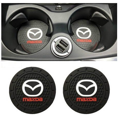 Set 2 Đế Lót Ly Bằng Cao Su Mềm Chống Trượt Cho Xe Mazda 2 3 6 Cx3 Cx5
