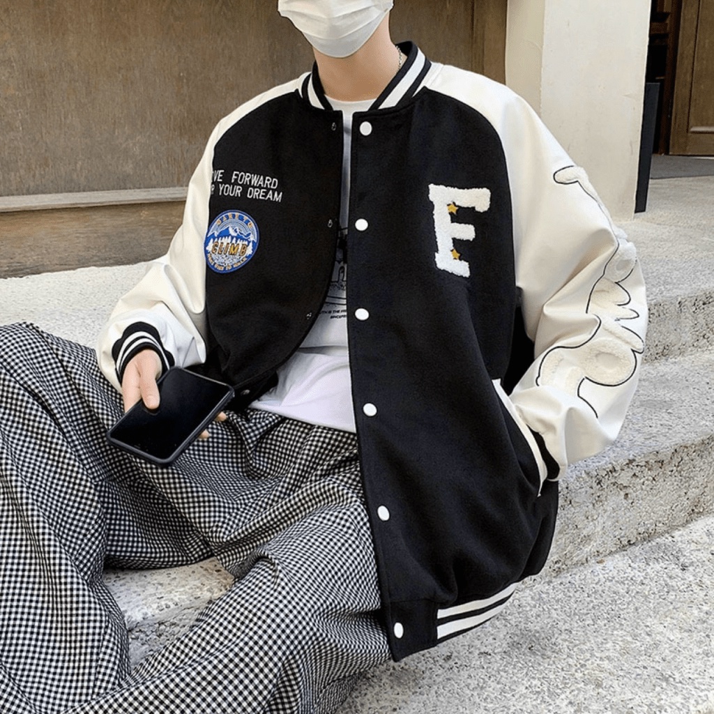 (FREE SHIP) ÁO KHOÁC BOMBER NAM NỮ  CHỮ F THỜI TRANG BOMBER BAO NGẦU CHẤT LỪ TK 2022