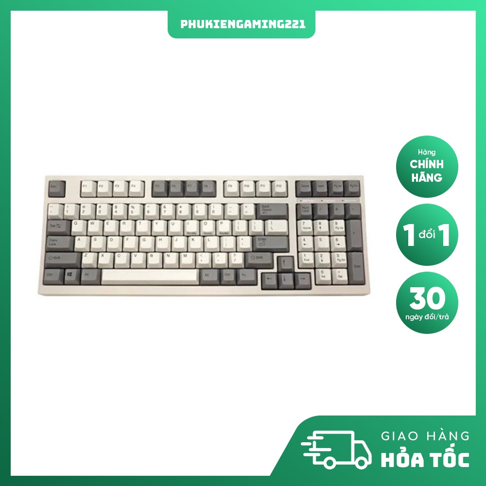 Bàn Phím Cơ Có Dây Leopold FC980C White Grey Topre Switch Hàng Chính Hãng