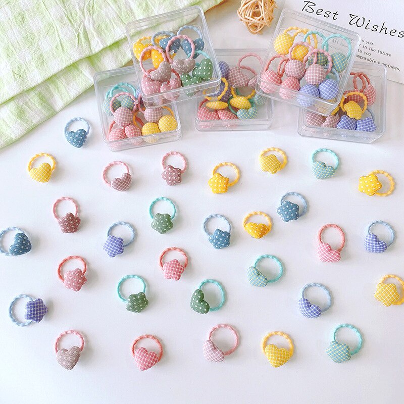 Set 10 Dây Cột Tóc Co Giãn Dễ Thương Cho Bé Gái