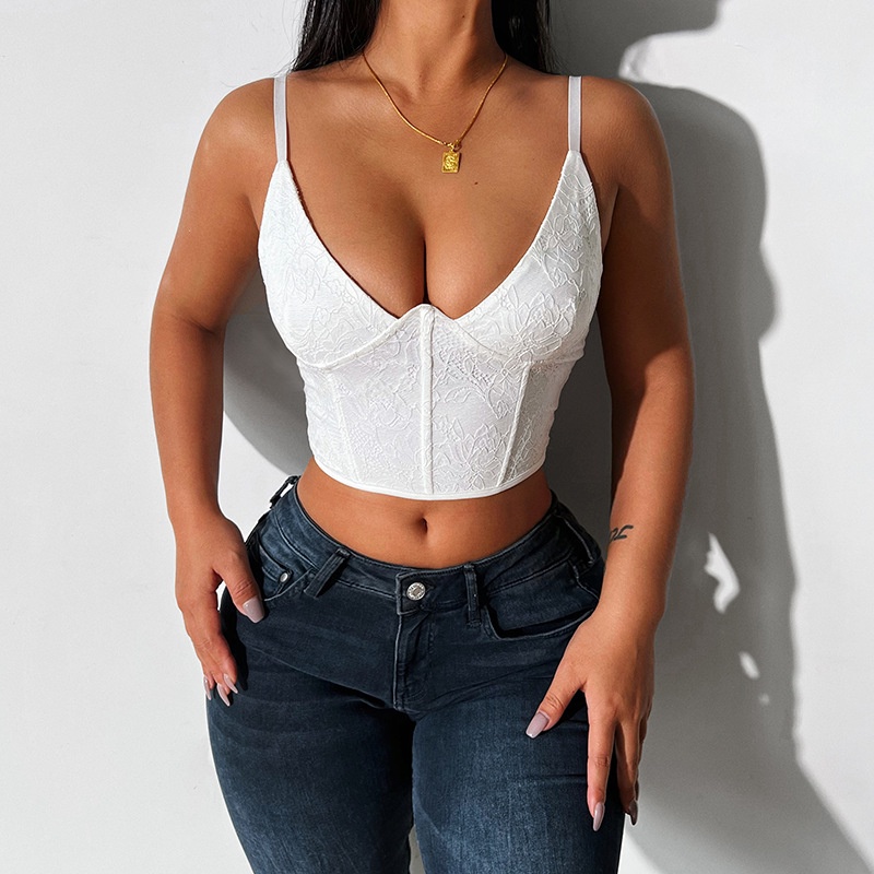 Áo Tank Top Phối Ren Hoa Thiết Kế Hợp Thời Trang