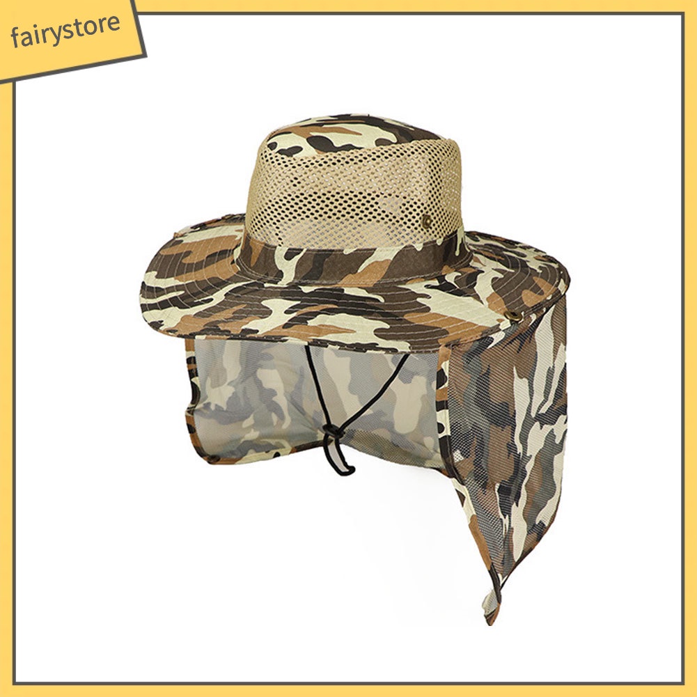 Mũ Rộng Vành Kèm Mặt Nạ Chống Nắng Tiện Dụng Khi Đi Câu Cá