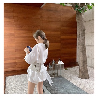 SET SƠ MI TRẮNG XẾP LY BO EO + SHORT