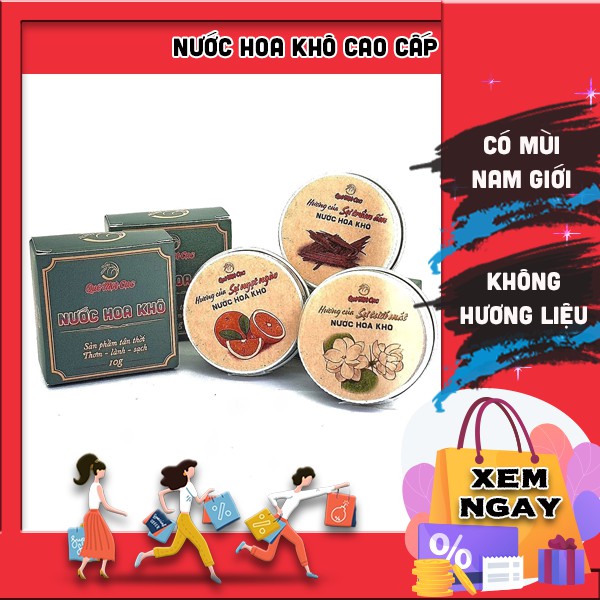 NƯỚC HOA KHÔ SPA QUÊ MỘT CỤC 3 MÙI HƯƠNG CÁ TÍNH 10G - HANDMADE