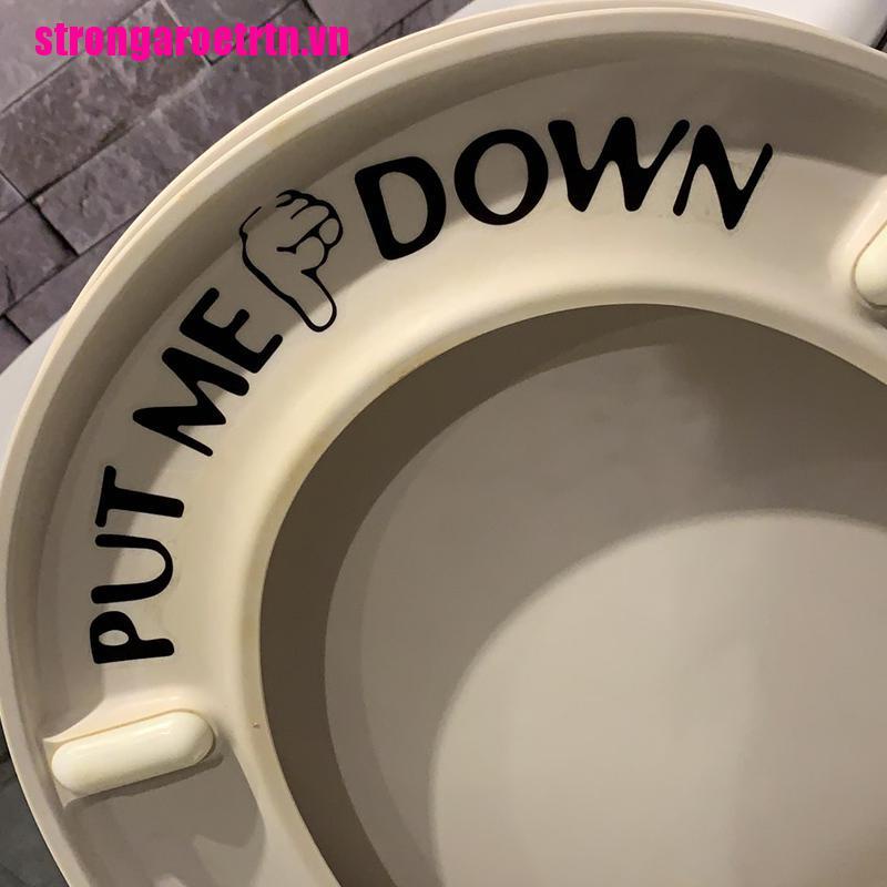 【strong】Bathroom wall sticker home decor Toilet Decal DIY Funny rest room Wall