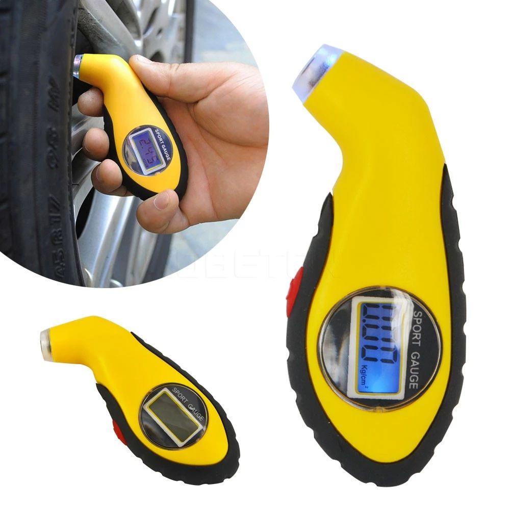 LANFY Portale Tire Pressure Gauge Car Wheel Supplies Tire Pressure Meter Tire Pressure Monitoring Auto Car LCD Display Digital Backlight Vehicle Tester Digital Tire Pressure Monitoring System Tester Tool/Multicolor