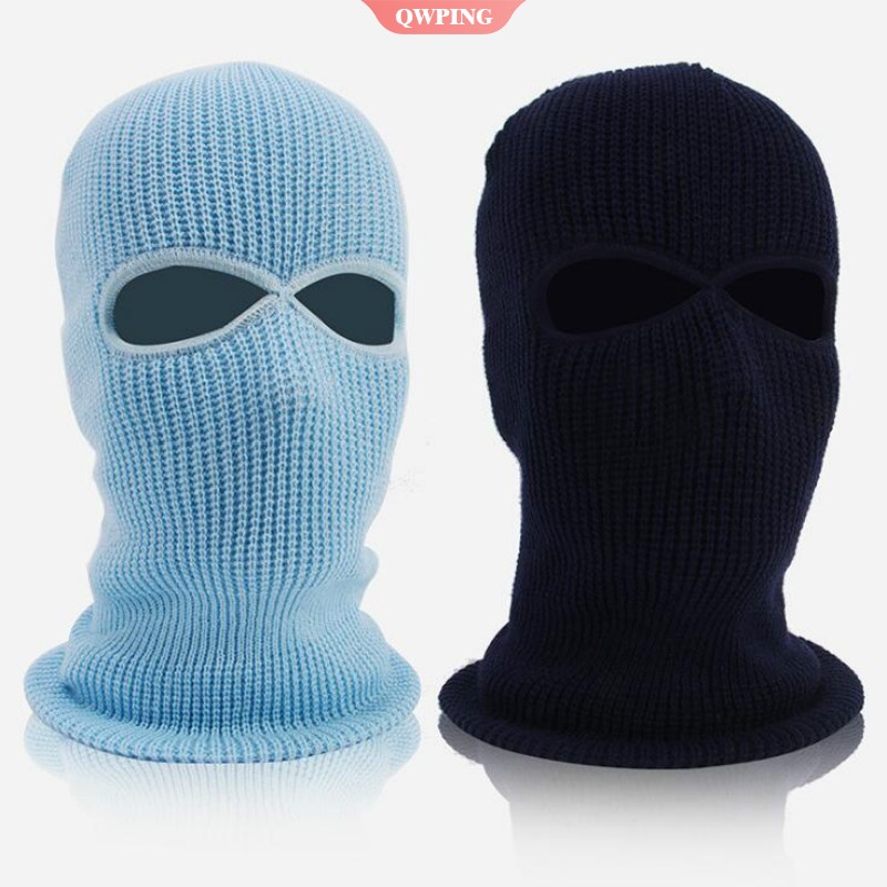 Mũ Trùm Đầu Và Mặt Nạ 2 Lỗ Bằng Vải Len Che Phủ Toàn Bộ Gương Mặt Dành Cho Nam Và Nữ