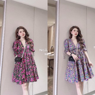 [Siêu Hot] Váy Hoa Babydoll 2 Màu, Đầm Nữ Dáng Xoè Babydoll Siêu Xinh Có Ảnh Thật Kèm Video