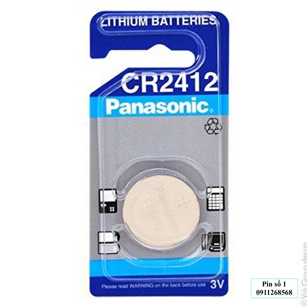 Pin 3V Lithium CR2412 Panasonic vỉ 1 viên