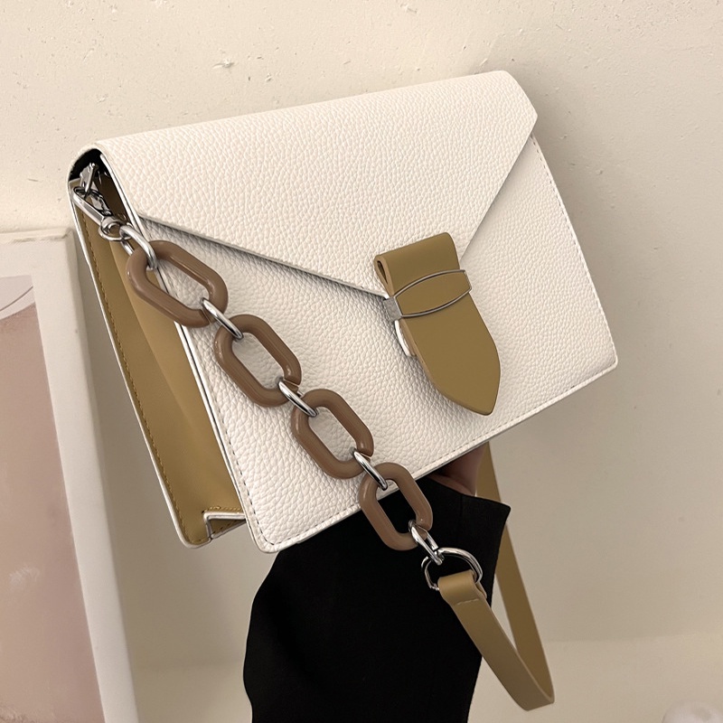 Túi Đeo Vai Hình Vuông Cỡ Nhỏ Phối Dây Xích Thời Trang Cho Nữ