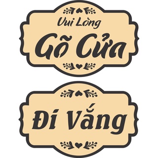 Bảng Gỗ - Vui Lòng Gõ Cửa