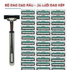 Siêu tiết kiệm, bộ dao cạo râu + 36  lưỡi kép, tặng kèm 1 lọ kem