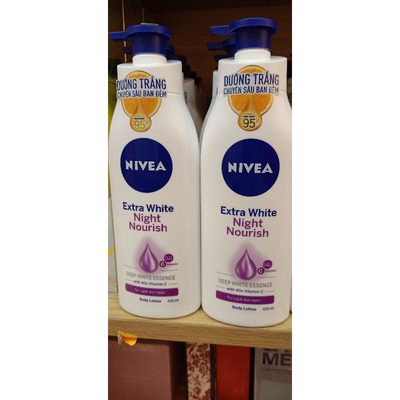 Sữa dưỡng thể dưỡng trắng NIVEA giúp phục hồi & săn da ban đêm (400ml) | BigBuy360 - bigbuy360.vn