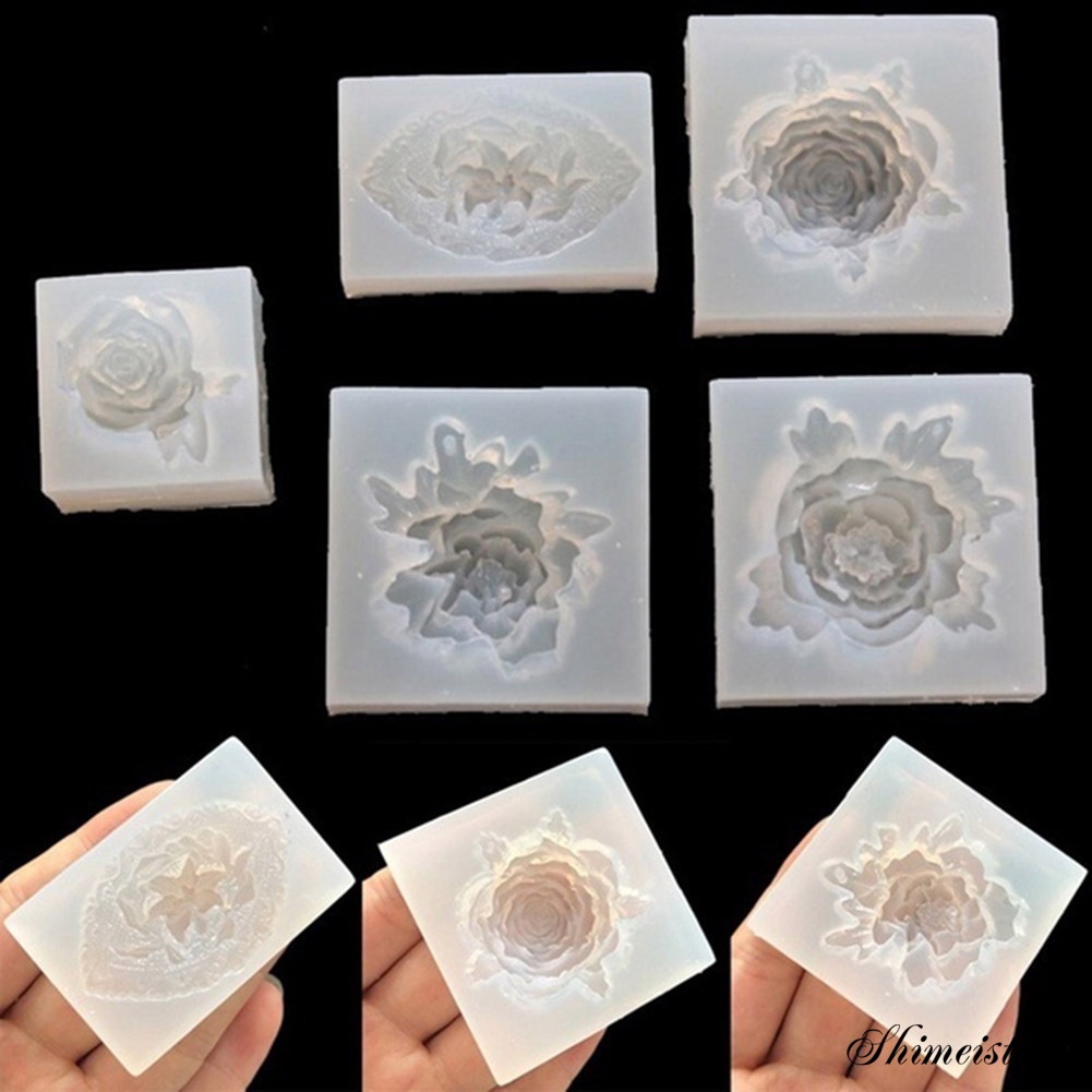 Khuôn Silicone Tạo Hình Hoa Hồng Làm Trang Sức DIY