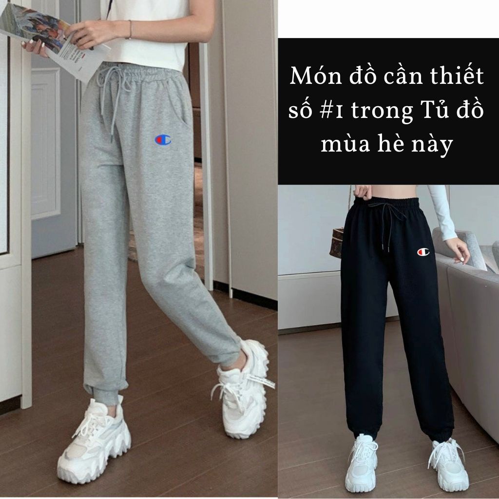 QUẦN JOGGER NAM NỮ THỂ THAO IN LOGO CHAM SON CHẤT VẢI NỈ DA CÁ CỰC ĐẸP