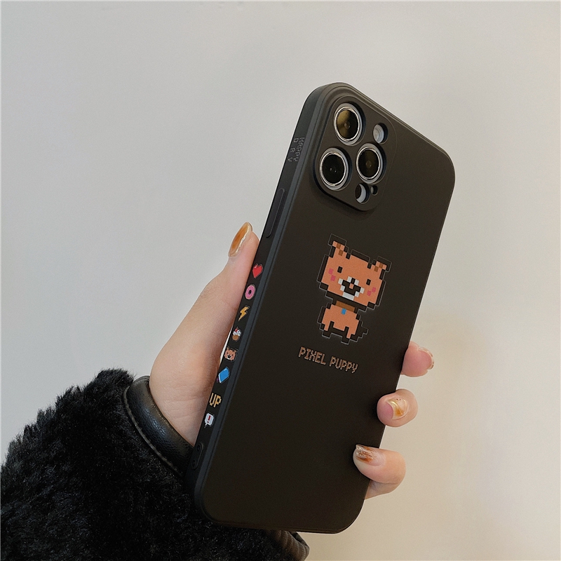 Ốp lưng iphone vuông cạnh hình pixel dog 6/6plus/6s/6splus/7/7plus/8/8plus/x/xr/xs/11/12/pro/max/plus/promax-Awifi A2-4