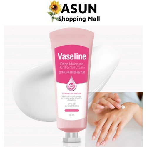 Kem Dưỡng Da Tay &amp; Móng Tay Vaseline Hàn Quốc Deep Moisture Hand &amp; Nail Cream 60ml