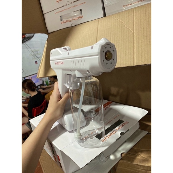 Máy Xịt Nano Khử Khuẩn,8 đèn Hồng ngoại cầm tay Atommizer hiệu quả diệt khuẩn 100%