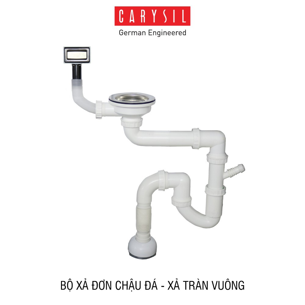 Bộ Xả Chậu Rửa Chén Bằng Đá Đơn - Chậu 1 hộc Carysil - Nhập Khẩu Cao Cấp