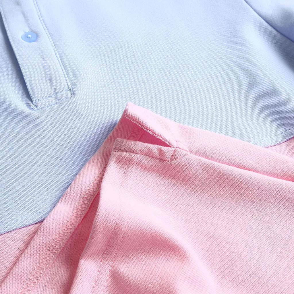 Áo Polo nam cổ bẻ HIDANZ vải cotton thoáng mát,không nhăn,sang trọng-lịch lãm Mix Xanh Hồng Pastel form Slim Fit-PL.PH01