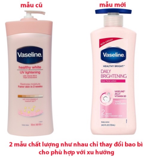 Sữa Dưỡng Thể Vaseline Healthy Bright Dally Brightening 725ml