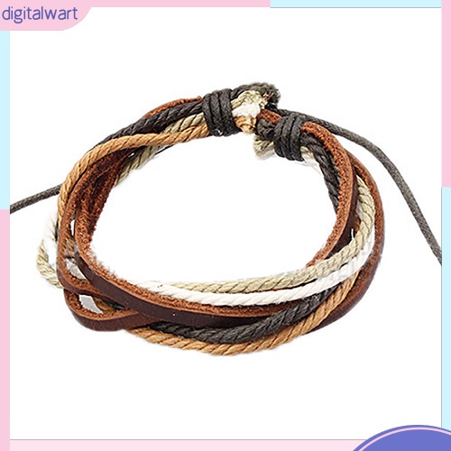 Vòng Tay Bện Dây Giả Da Thời Trang Unisex