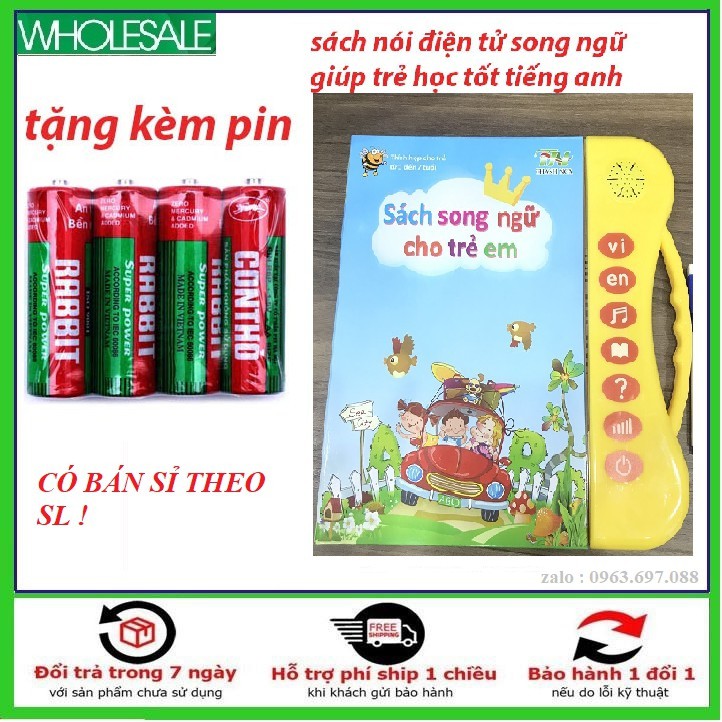 Sách nói điện tử thông minh - Sách quý song ngữ dành cho trẻ em - Thanh Nga Việt Nam sản xuất phiên bản mới nhất 2021