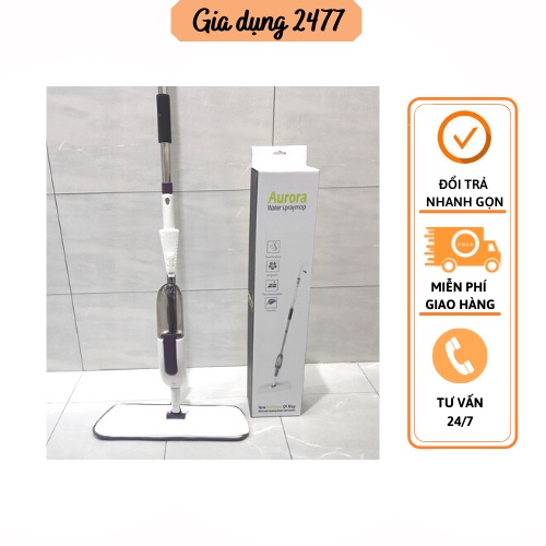 Chổi lau nhà phun sương Cây lau nhà thông minh AURORA xoay 360 hiện đại tự vắt kèm bình xịt nước Thiết bị làm sạch sàn