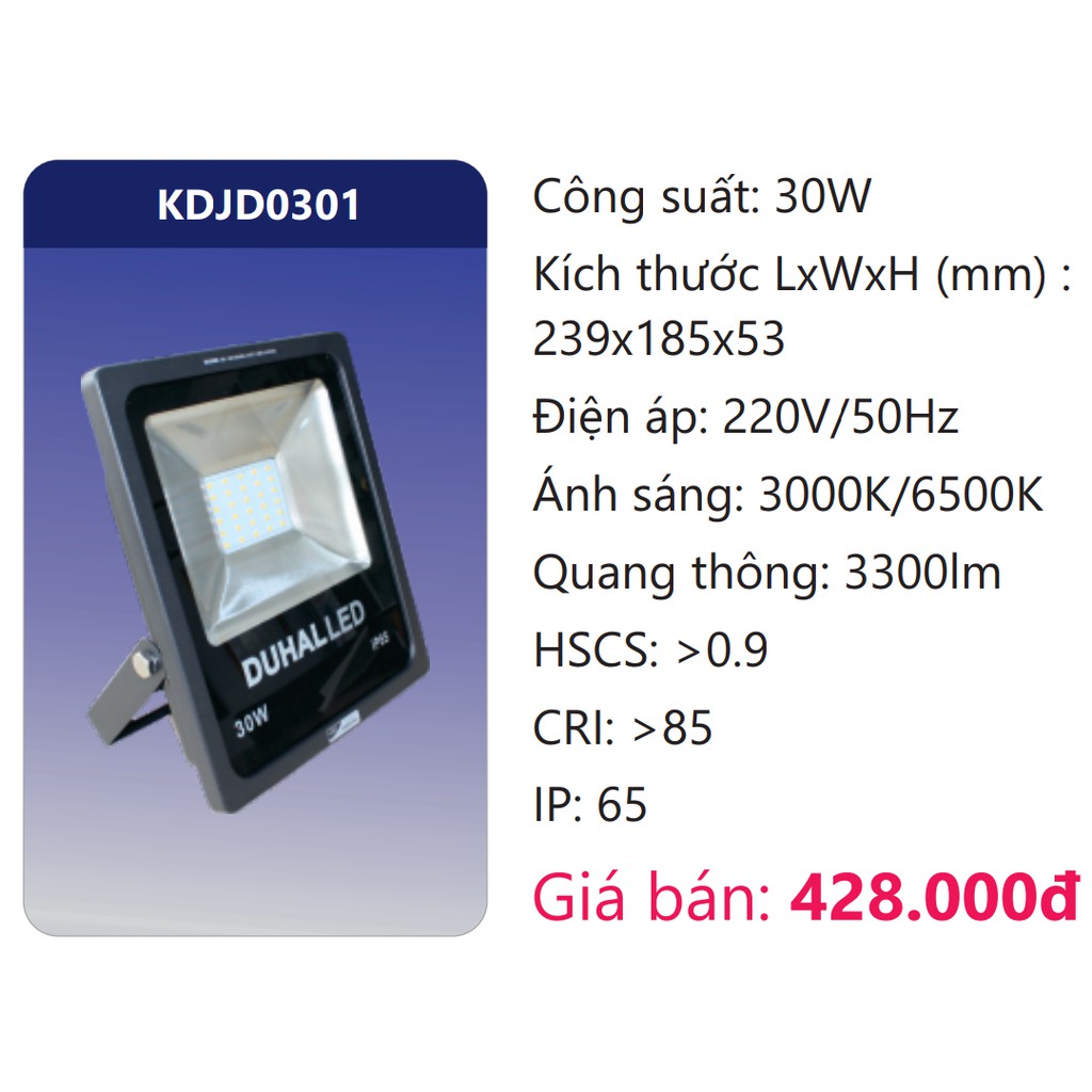 Bóng LED pha DUHAL SDJD0301 KDJD0301 30W