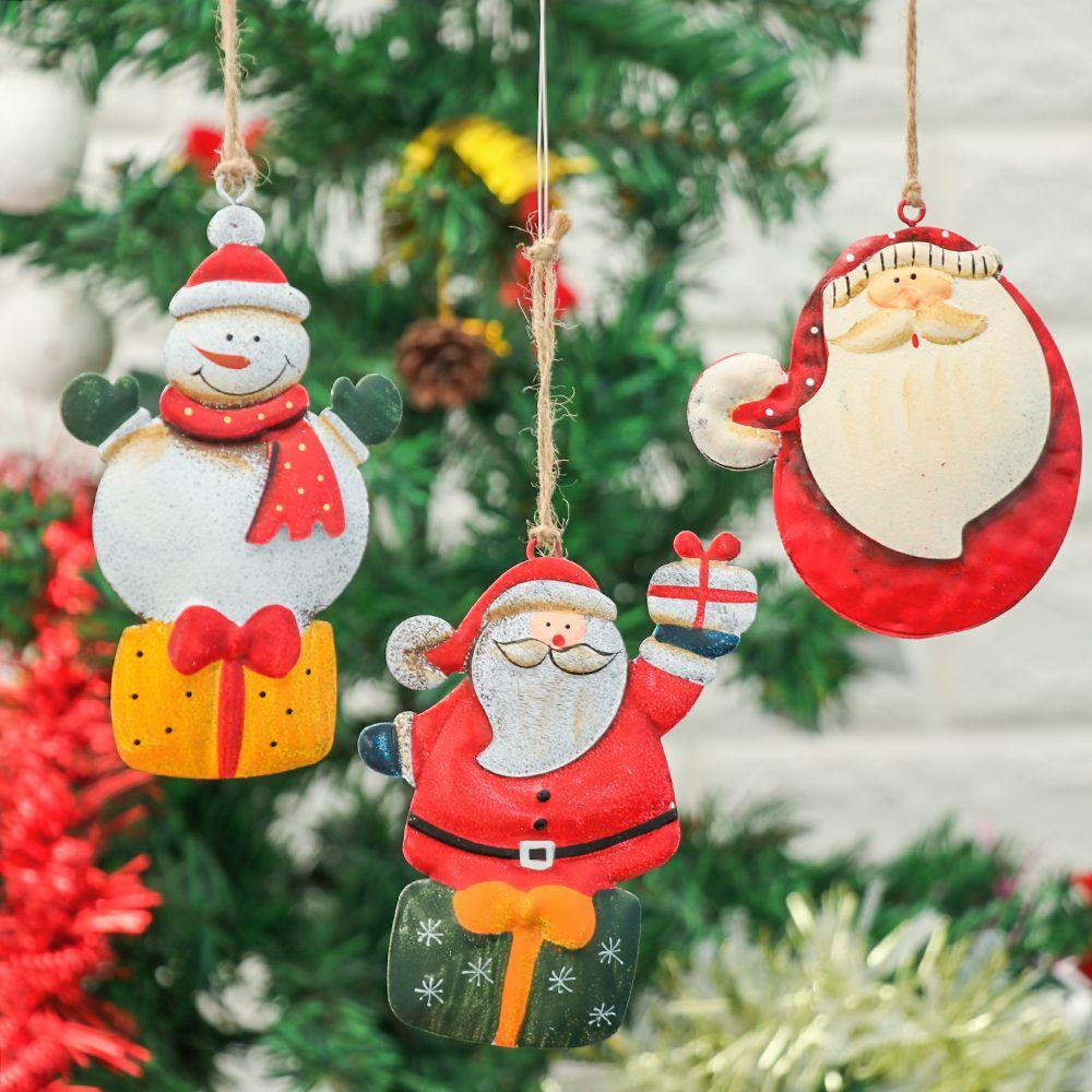 KUNHEV Phụ Kiện Treo Trang Trí Giáng Sinh Bằng Sắt Sơn Kim Loại