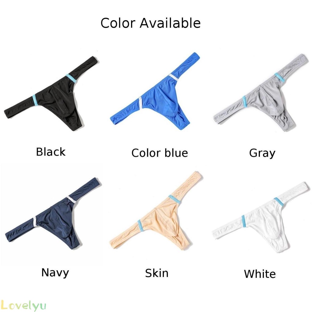 Quần lót lọt khe màu trơn thoáng khí sexy cho nam màu sắc