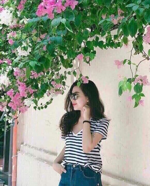 ÁO PHÔNG TRƠN CỔ TIM 3 MÀU NỮ | BigBuy360 - bigbuy360.vn