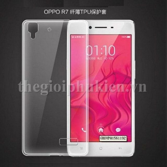 Ốp lưng oppo R7 silicon dẻo trong suốt siêu mỏng 0.5mm