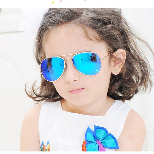Kính mát gọng tròn kim loại nhiều màu tùy chọn đáng yêu cho bé