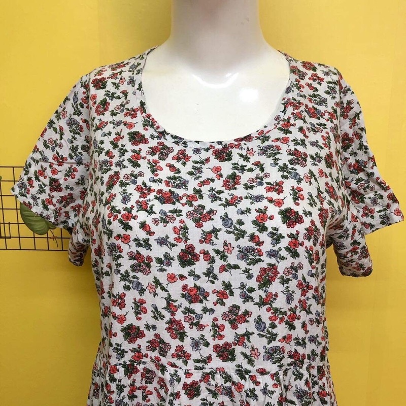 Đầm bigsize suông in hoa đồ si 2hand