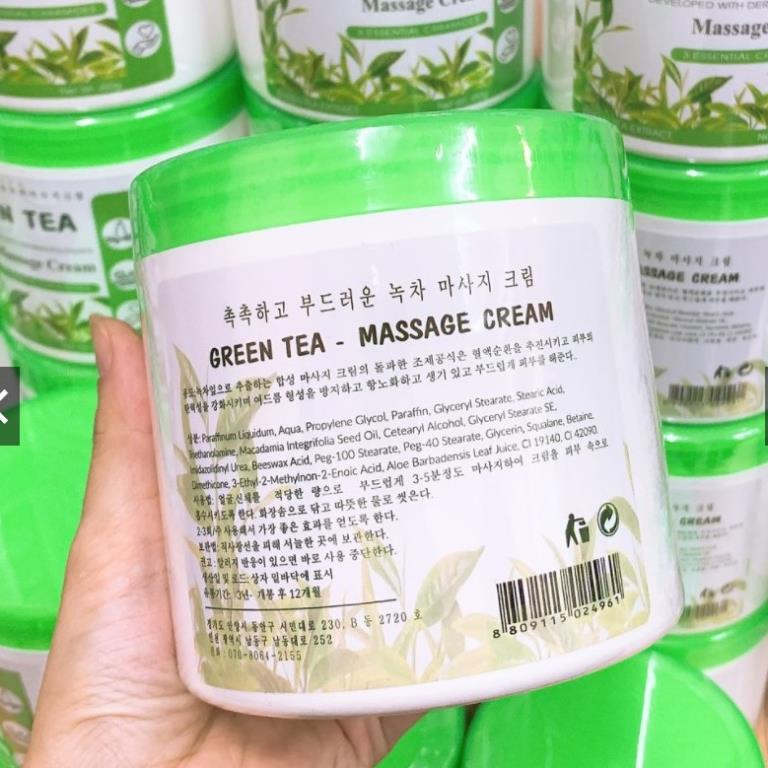 [Ảnh Thật – Clip thật] Kem Massage Mặt, Kem Massage Body Trà Xanh Hàn Quố-Green Tea Massage Cream