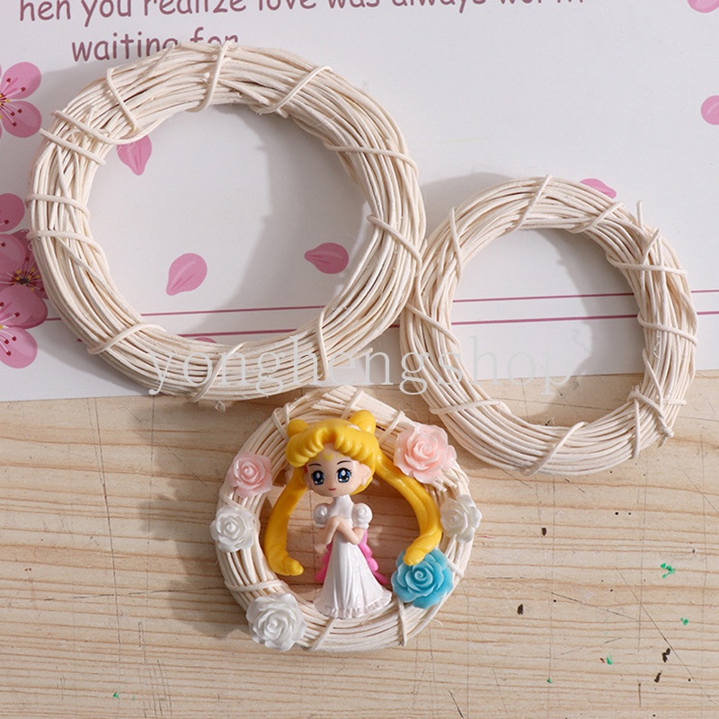Vòng Hoa Mây Màu Be DIY Treo Tường Trang Trí Tiệc Cưới/Giáng Sinh