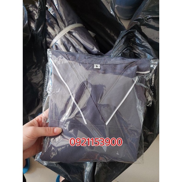 Đồng phục spa màu xám viền trắng