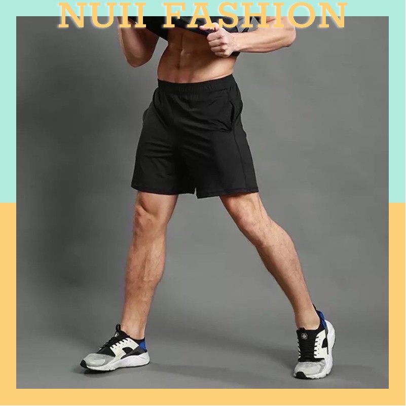Quần đùi nam, quần short nam mặc nhà chất gió giãn phong cách thể thao - NUIIFASHION