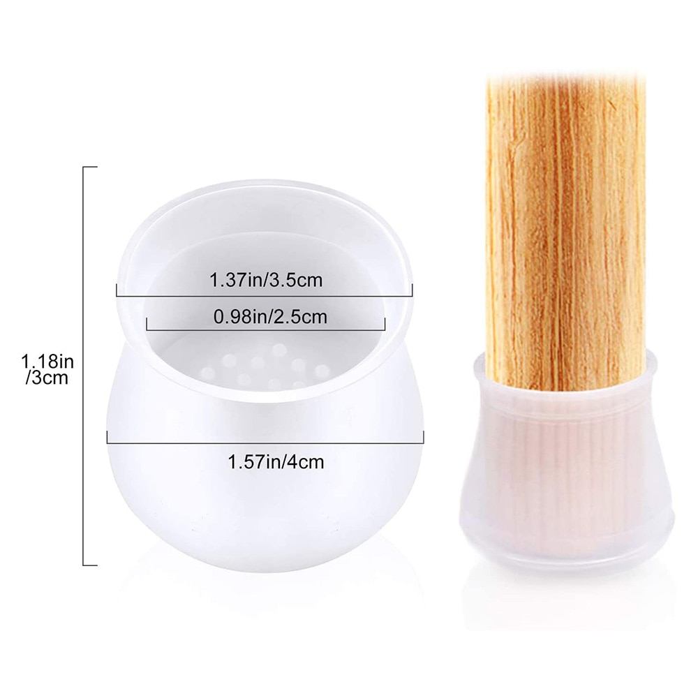 4 Miếng silicon bọc chân bàn ghế bảo vệ chống trượt