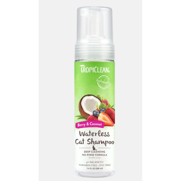 Tropiclean Dầu tắm khô cho chó mèo hương dâu 220ml/ thú cưng