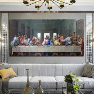 Tranh Vải Canvas Treo Tường In Hình Leonardo Da Vinci 'S The Last Supper Nghệ Thuật Trang Trí Phòng Khách