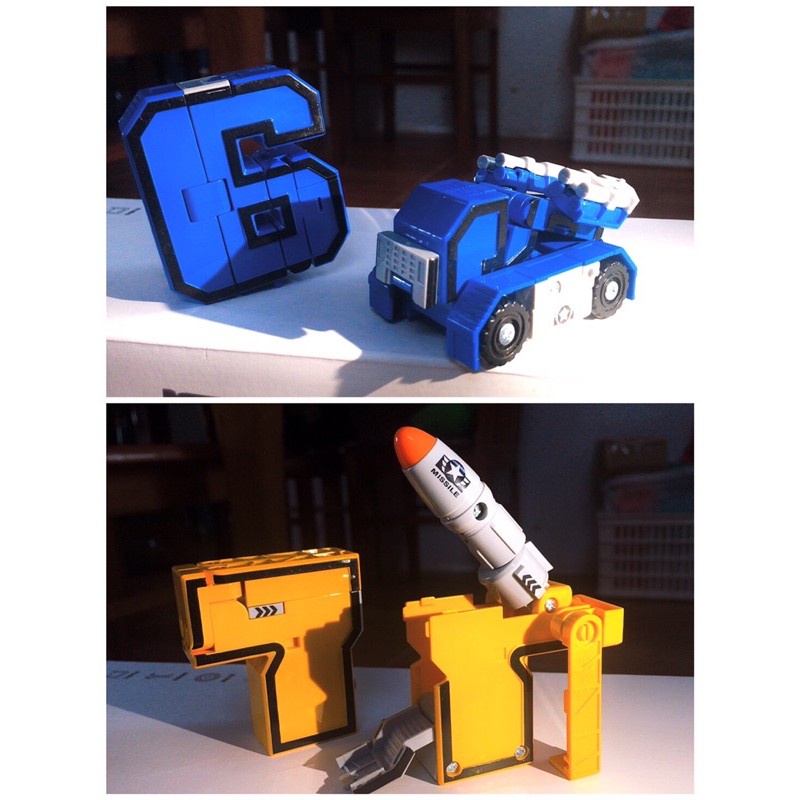 Robot biến hình 15 chữ số và dấu, bộ đồ chơi lắp ráp ghép hình cao cấp độc đáo vui nhộn cho bé, giáo dục tại nhà - Hobi