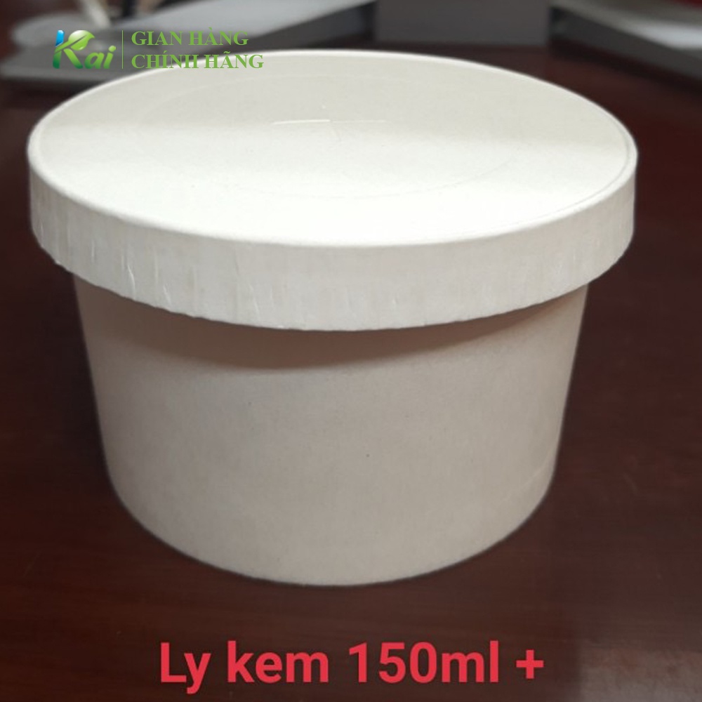 50 LY GIẤY đựng KEM chuyên dụng kèm NẮP GIẤY, cao cấp, màu trắng trơn hoặc in hoạt hình, NHIỀU SIZE, GIÁ SỈ